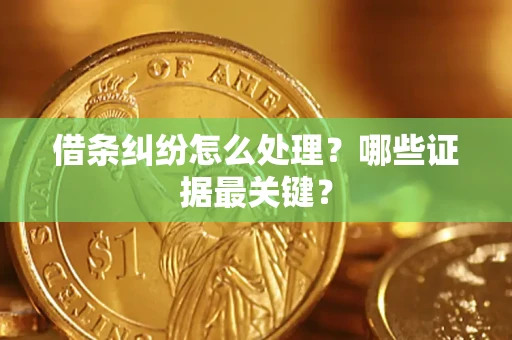 北京借条纠纷怎么处理？哪些证据最关键？