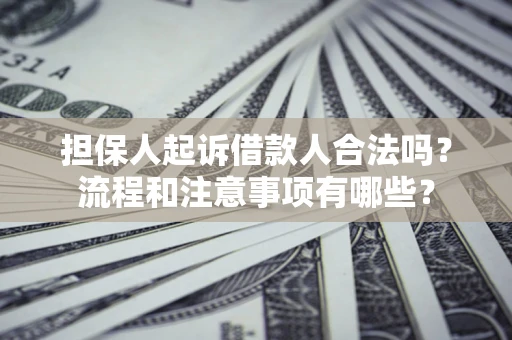 北京担保人起诉借款人合法吗？流程和注意事项有哪些？
