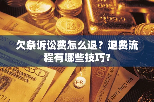 北京欠条诉讼费怎么退？退费流程有哪些技巧？