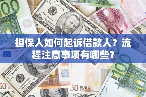 北京担保人如何起诉借款人？流程注意事项有哪些？