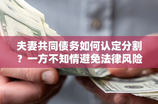 北京夫妻共同债务如何认定分割？一方不知情避免法律风险必看！